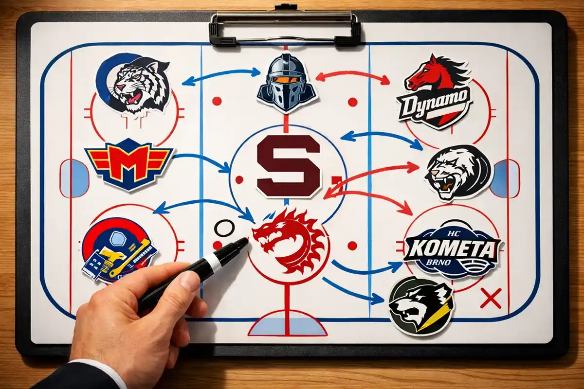 Přehled t&yacute;mů Tipsport extraligy - Sparta, Třinec, Pardubice a dal&scaron;&iacute; kluby